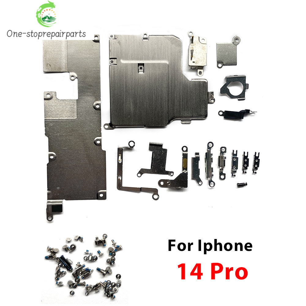 Full Inside Small Metal Holder Bracket Shield Plate Set Kit Full Screws Waterproof For iPhone 11 12 13 14 15 Pro Max 14 Plus iPhone phone repair parts