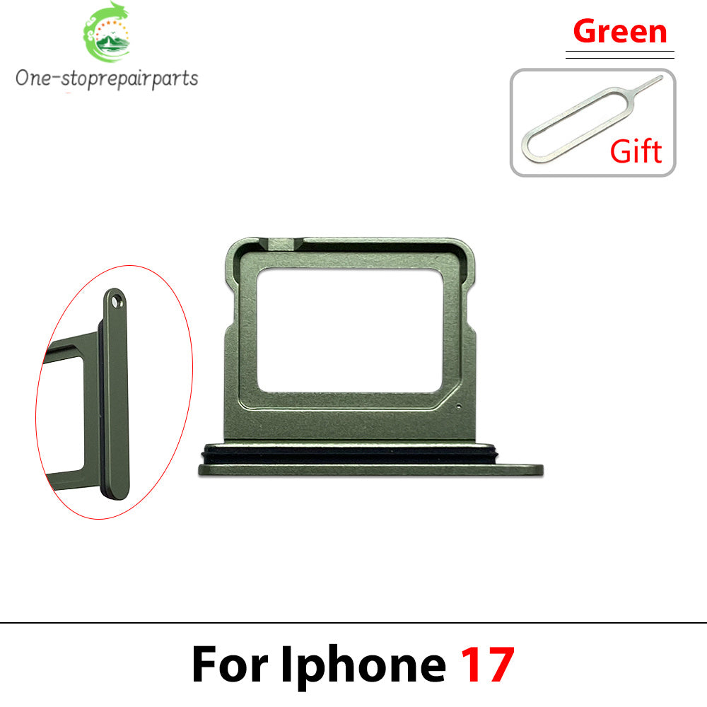 New For iPhone 17 Pro Max Micro Nano Dual SIM Card Holder Tray Slot Holder Adapter Socket iPhone phone repair parts