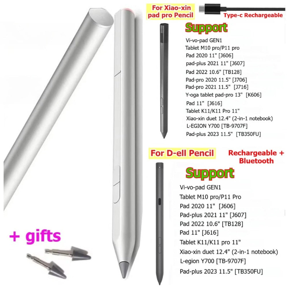 Tablet Pencil Stylus Touch Screen Pen for Lenovo Xiaoxin pad pro Tab M10 p11 pro J607/606 TB128 J706/716/616 K606 K11 Y700 TB350FU pen Lenovo Laptop repair parts  Lenovo Tablet repair parts