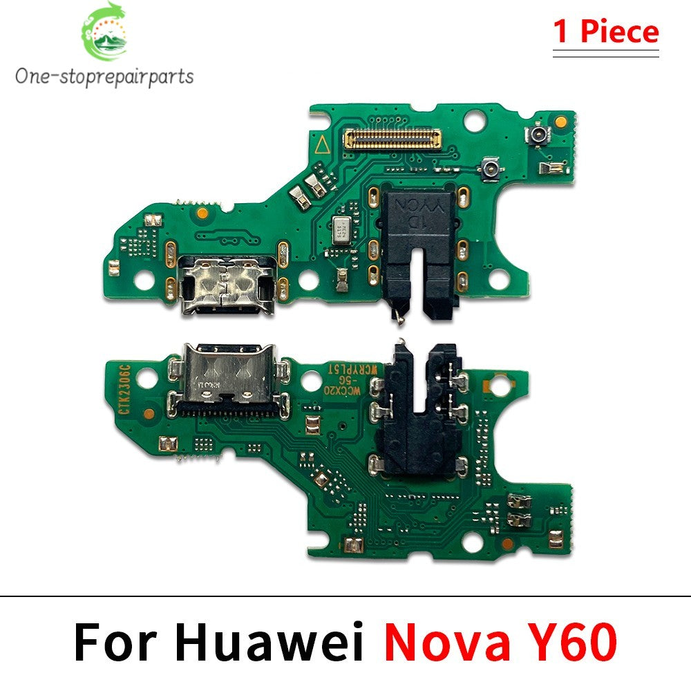 USB Charging Port Mic Microphone Dock Connector Board Flex Cable For Huawei Honor X7 X7A Nova 10 Se Y60 Y61 Y70 Y71 Y90 Huawei phone repair parts