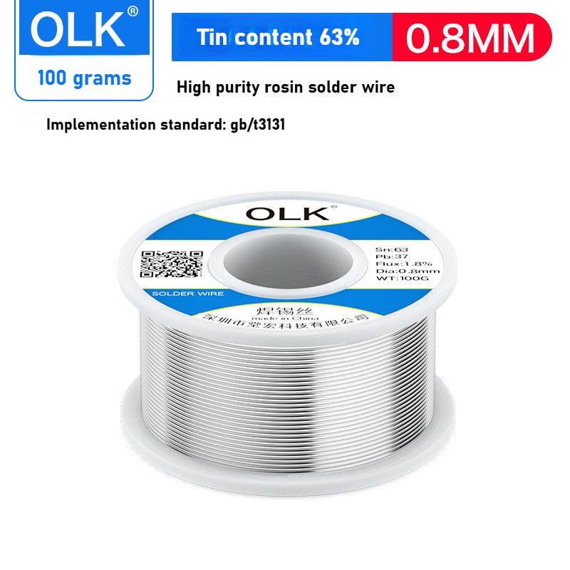 High purity solder wire 63 low temperature with flux rosin core welding household electric soldering iron lead-free solder wire Repair tools