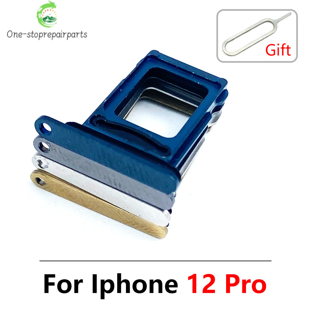 New For iPhone 12 Pro 12Pro Max Mini Dual SIM Card Tray Slot Holder Adapter Accessories iPhone phone repair parts