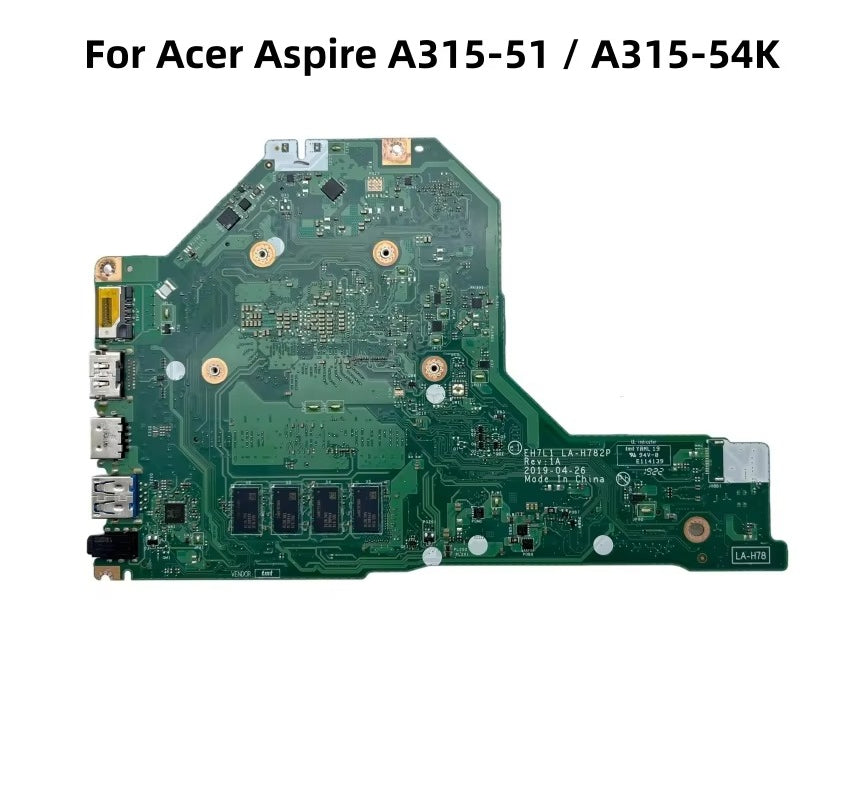 EH7L1 LA-H782P For Acer Aspire A315-51 A315-54K Laptop Motherboard With i3-6006U i3-7020U i5-6200U CPU 4GB-RAM DDR4 NBHEE11002 Acer laptop repair parts