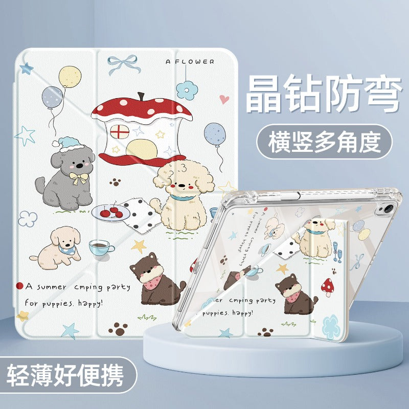 For Huawei matepad11.5 protective case air12 flat case acrylic 2026 new 115s buckle pro12.2 inch transparent 2023 with pen slot se10.4 soft light version Apple Rabbit Tablet Accessories