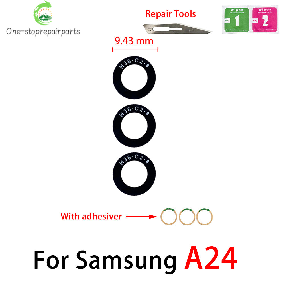 Rear Back Camera Glass Lens For Samsung  A03 A03s A04 Core A04s A04E A14 A24 A34 A54 A13 A23 4G 5G With Ahesive Samsung phone repair parts