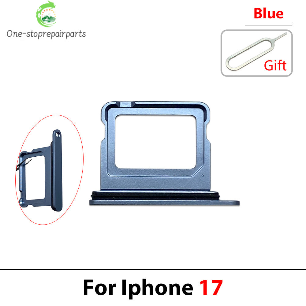 New For iPhone 17 Pro Max Micro Nano Dual SIM Card Holder Tray Slot Holder Adapter Socket iPhone phone repair parts