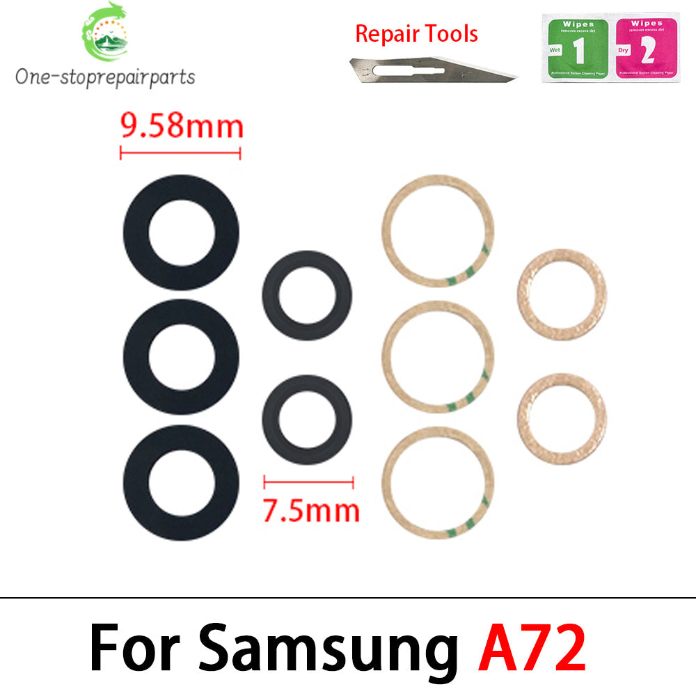 Back Rear Camera Glass Lens With Adhesive For Samsung A02 A02s A03 Core A03s A22 4G 5G A32 A52 A72 A33 A53 A73 Samsung phone repair parts