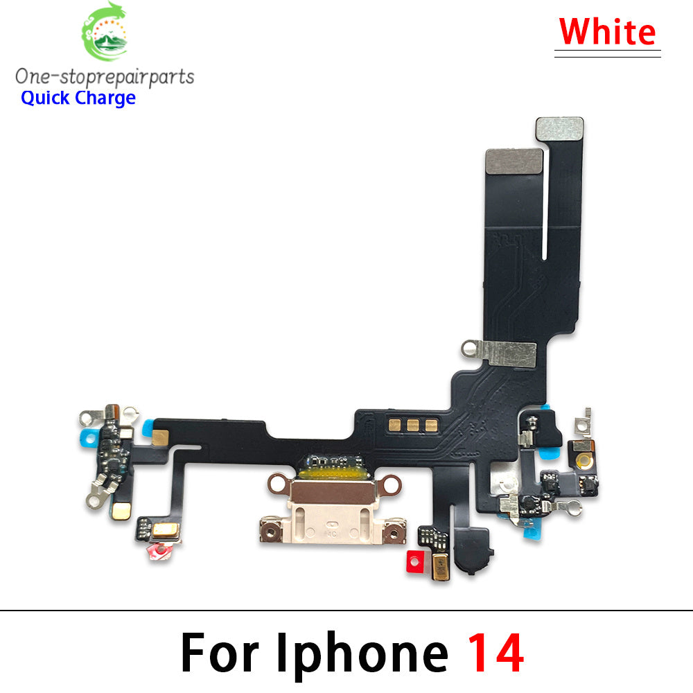 New For iPhone 14 Pro Max Plus USB Charging Port Dock Charger Connector Board With Microphone Flex Cable iPhone phone repair parts