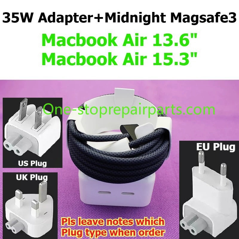 USB-C to MagSafe 3 Cable Power Adapter 30W 35W 70W 96W 140W  for Apple Macbook Magsafe3 Macbook Air A3448 A3449 A3240 A3241 Pro A3434 A3429 A3426 M2 M3 M4 M5  magnetic