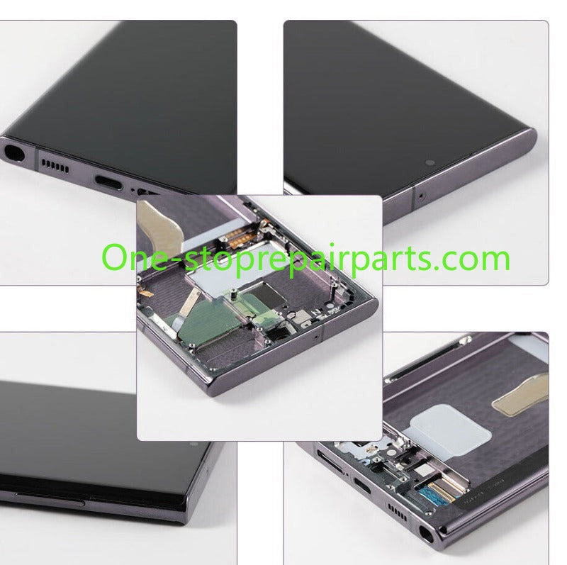 Samsung S22Ultra lcd screen Assembly with frame S908 curved 5G LCD  display touch screen