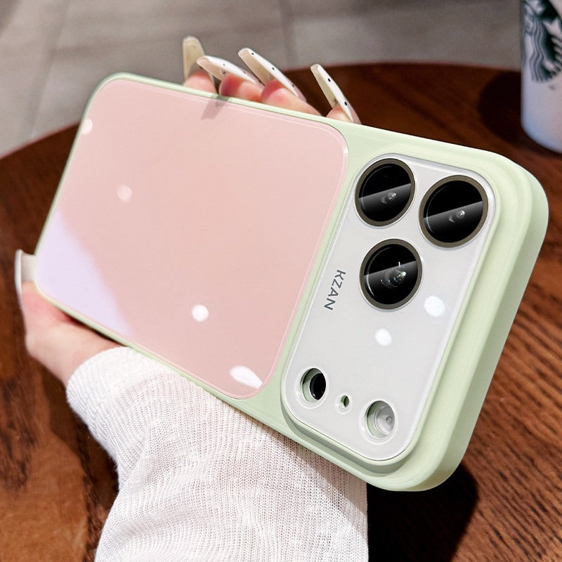 Ice 360 ° bracket for iphone17promax mobile phone case iPhone 16pro new second becomes large window lens all-inclusive 15 anti-drop protection 14 advanced color contrast 13 heat dissipation case women's Phone accessories