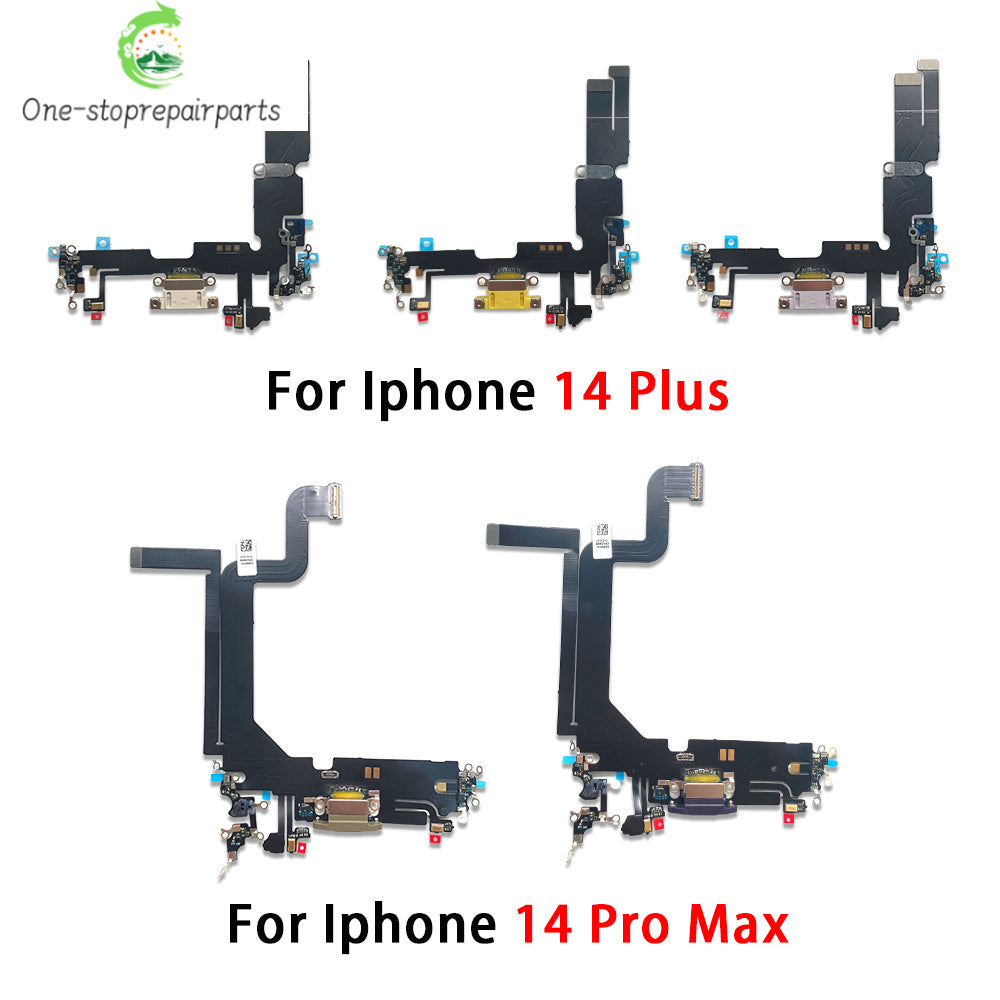 New For iPhone 14 Pro Max Plus USB Charging Port Dock Charger Connector Board With Microphone Flex Cable iPhone phone repair parts