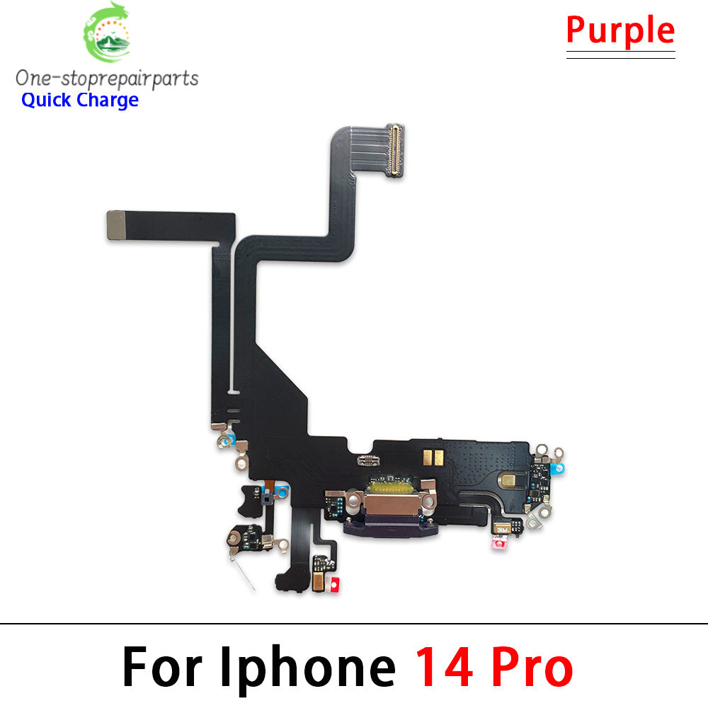 New For iPhone 14 Pro Max Plus USB Charging Port Dock Charger Connector Board With Microphone Flex Cable iPhone phone repair parts