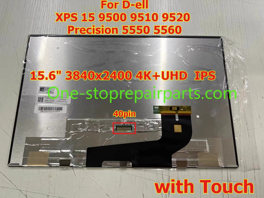 15.6" 0JNJY9 3840x2400 4K+UHD LCD Touch Screen IPS For DELL XPS 15 9500 9510 9520 Precision 5550 5560 NC75F F45JY LQ156R1JX02 display
