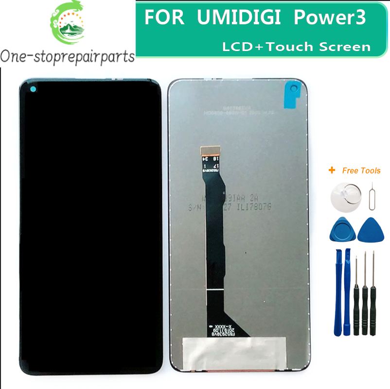 6.53" For UMIDIGI POWER3 LCD Display & Touch Screen Sensor Digitizer Replacement 100% Original Work For Umidigi Power 3 Display Umidigi phone repair parts