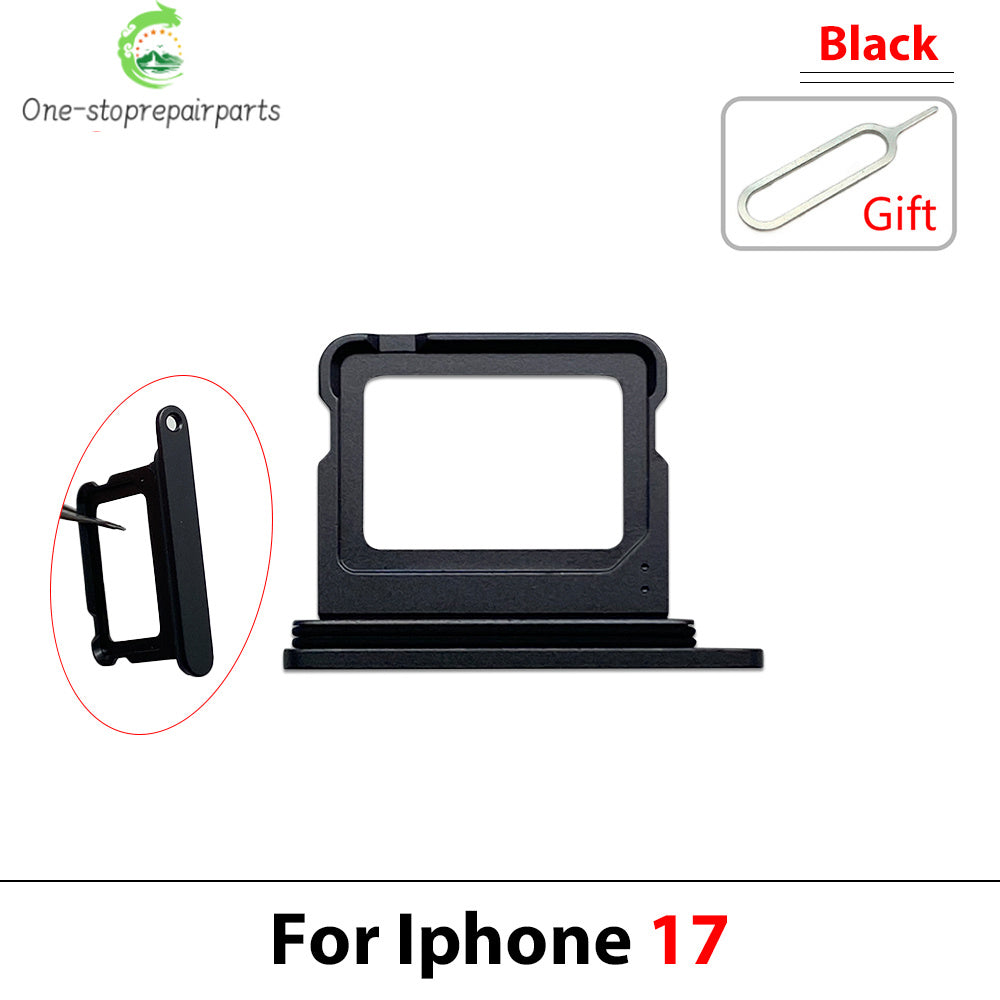 New For iPhone 17 Pro Max Micro Nano Dual SIM Card Holder Tray Slot Holder Adapter Socket iPhone phone repair parts