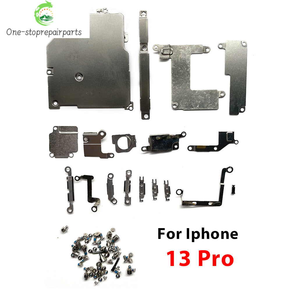 Full Inside Small Metal Holder Bracket Shield Plate Set Kit Full Screws Waterproof For iPhone 11 12 13 14 15 Pro Max 14 Plus iPhone phone repair parts