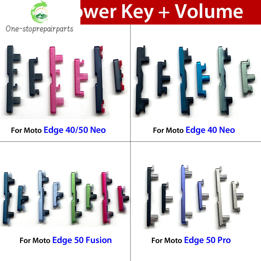 Power Volume Side Button Key External Plastic Button For Motorola Moto Edge 40 50 Neo Pro Fusion Motorola phone repair parts