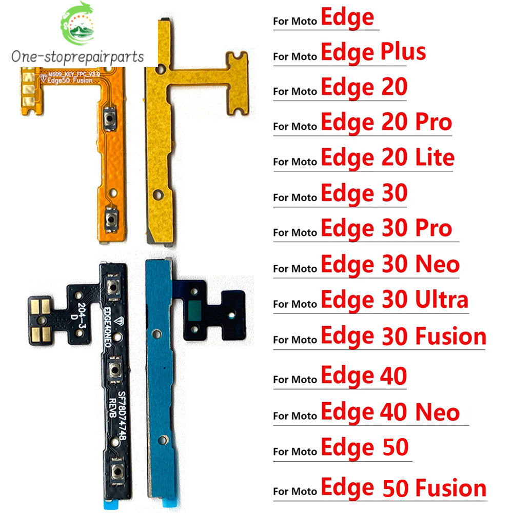 Power On Off Volume Button Flex Cable For Motorola Moto Edge 20 30 40 50 Pro Lite 30 Neo Ultra Fusion Plus Motorola phone repair parts