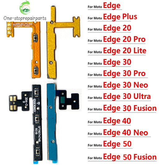 Power On Off Volume Button Flex Cable For Motorola Moto Edge 20 30 40 50 Pro Lite 30 Neo Ultra Fusion Plus Motorola phone repair parts