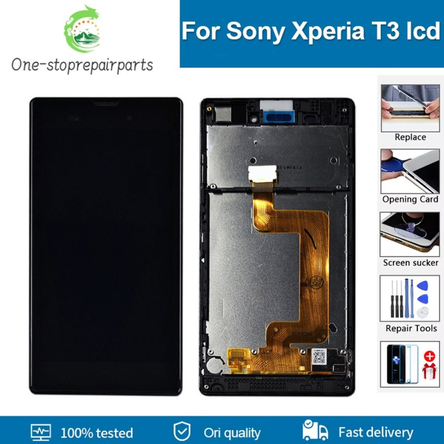 5.3" Original For Sony Xperia T3 M50W D5103 LCD Display Touch Screen Digitizer Assembly For Sony T3 lcd Replacement Accessory Sony phone repair parts