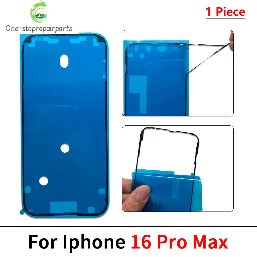 10Pcs/Lot, Waterproof Sticker LCD Screen Adhesive Frame Seal Tape For iPhone 11 12 13 14 15 16 Pro Max Mini Plus iPhone phone repair parts