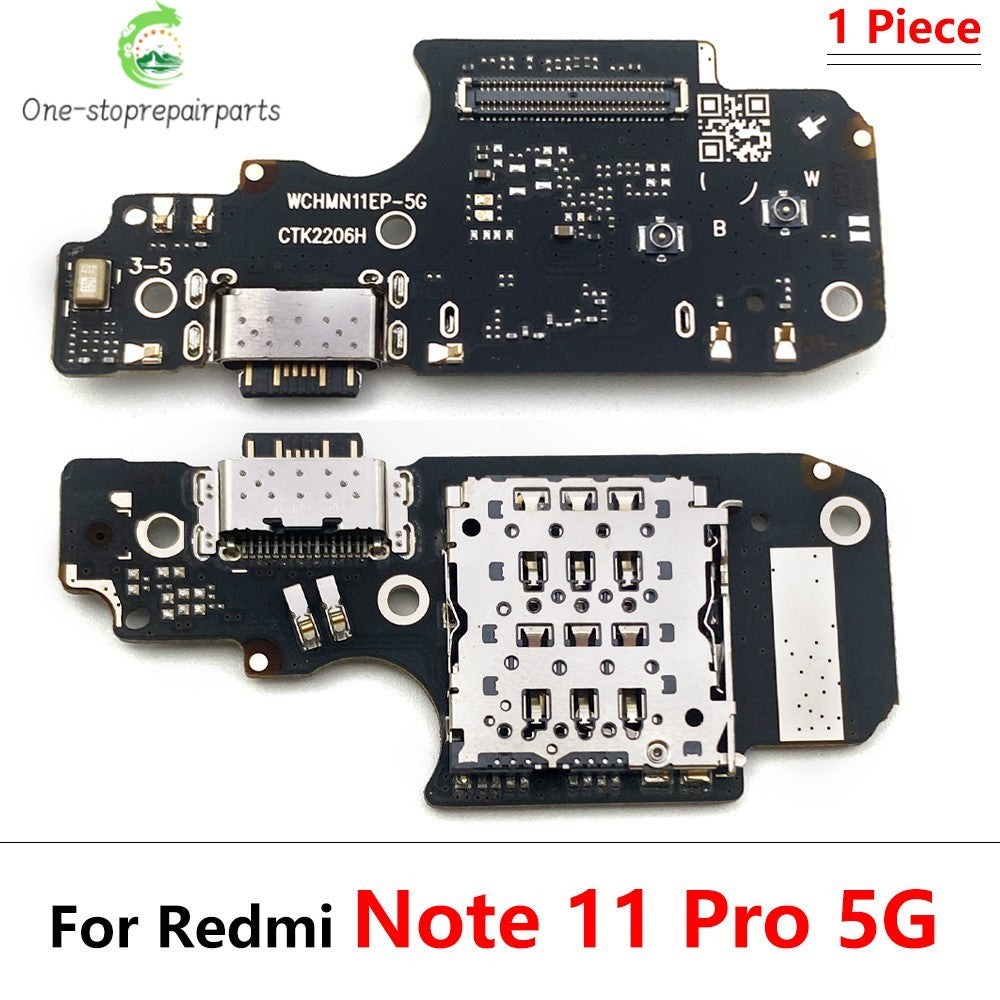 USB Charging Port Microphone Dock Connector Board Flex Cable For Xiaomi Redmi Note 7 8 8T 9 9s 10 11 Pro 5G  Xiaomi  Xiao mi phone repair parts
