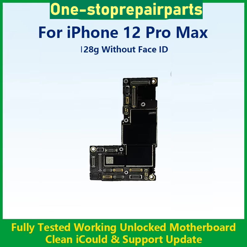 Fully Tested Working Well Motherboard For iPhone 12 Pro Max With/Without Face ID Cleaned iCloud And Support Update Logic Board iPhone phone repair parts