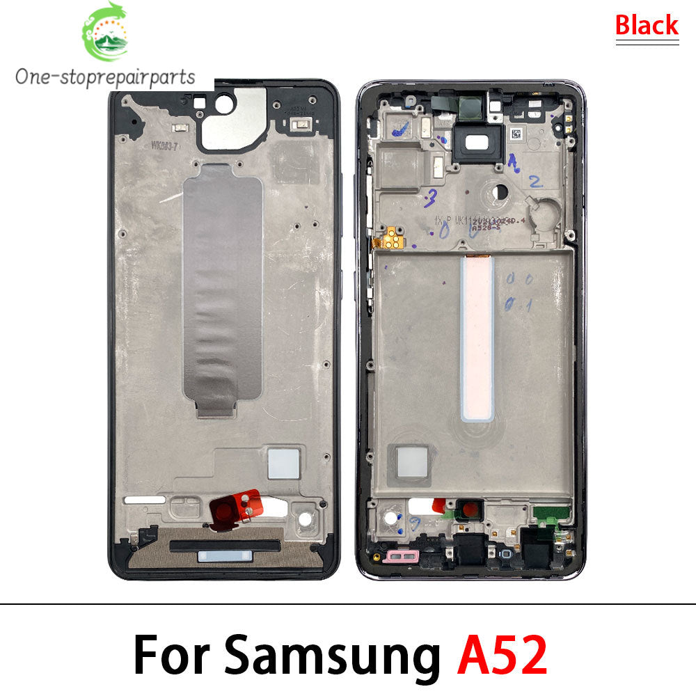 New Front Housing LCD Display Frame For Samsung A02 A02s A12 A22 A32 A52 A52s A72 4G 5G Housing Middle Frame Bezel Plate Cover Samsung phone repair parts