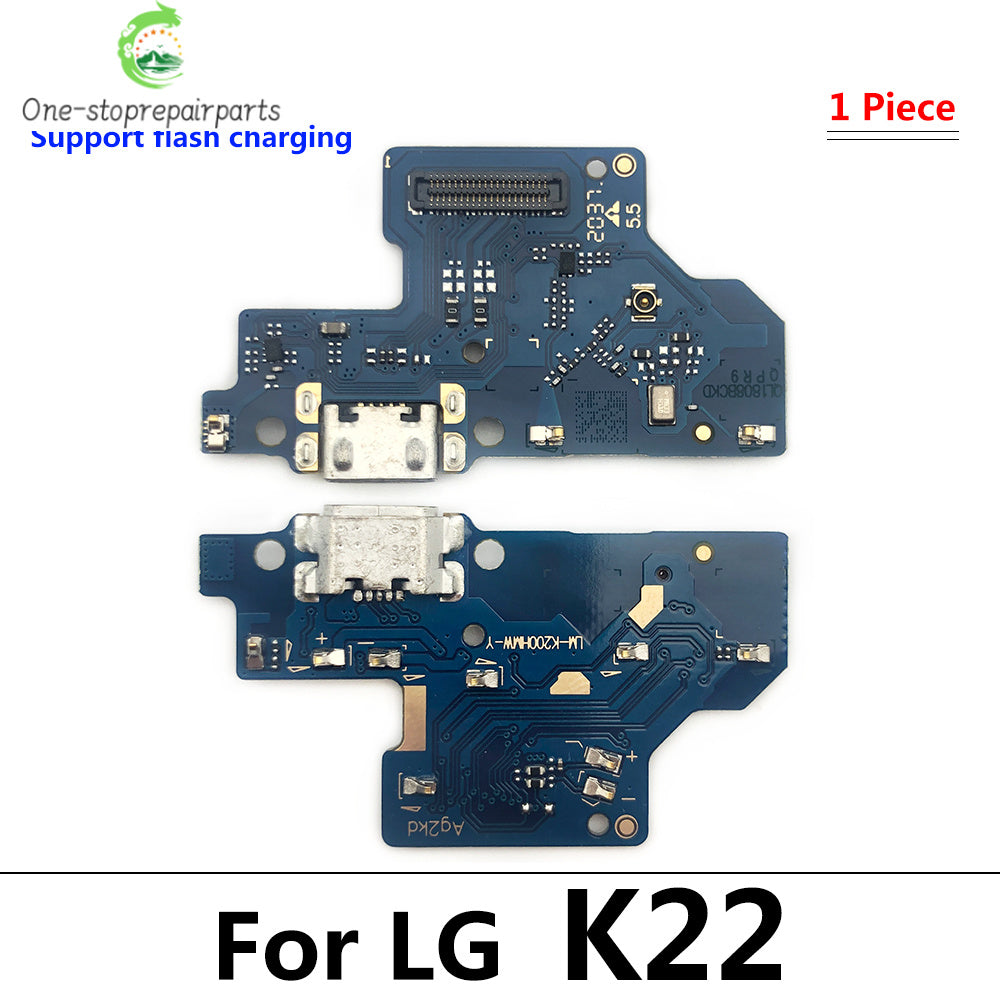 New USB Charging Port Board Flex Cable Connector For LG K8 Plus K22 K41S K42 K51 K50S K51S K52 K61 Microphone Module   LG phone repair parts