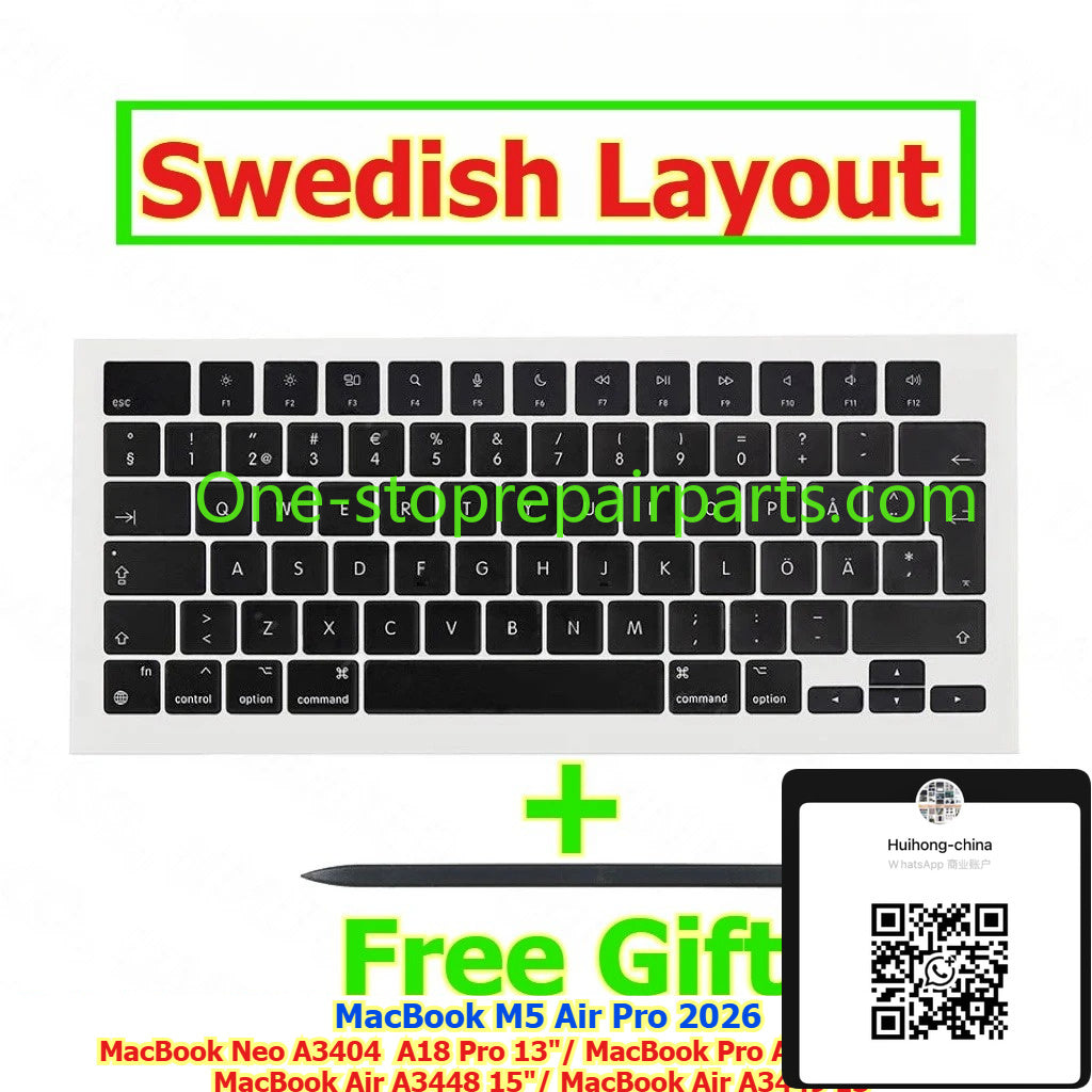 Keycap Key Cap keycaps A3404 A18 Pro 13" MacBook Neo A3434 14"  A3448 15" A3449 13" MacBook Air Pro M5 for Macbook 14" 15 13 keyboard repair
