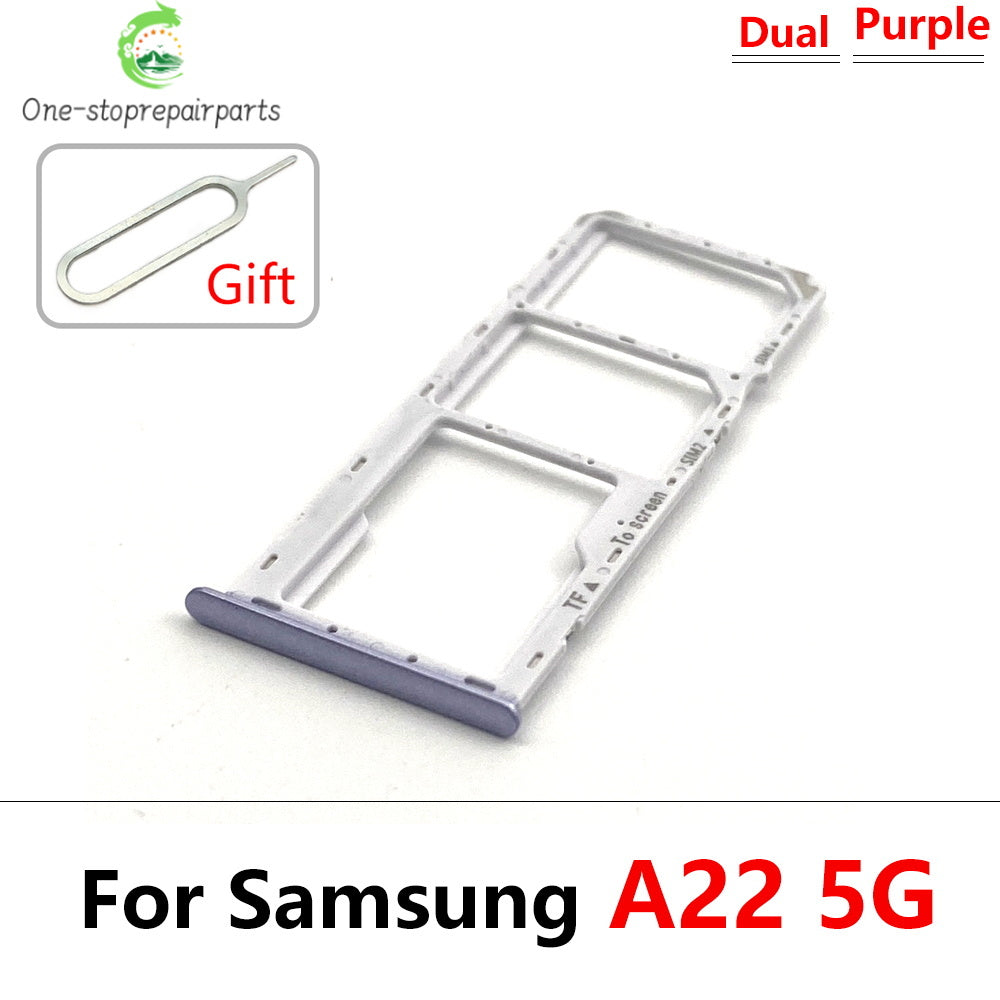 SIM Card Tray Slot Holder Adapter Accessories For Samsung A22 A32 4G 5G Replacement Spare Parts Samsung phone repair parts