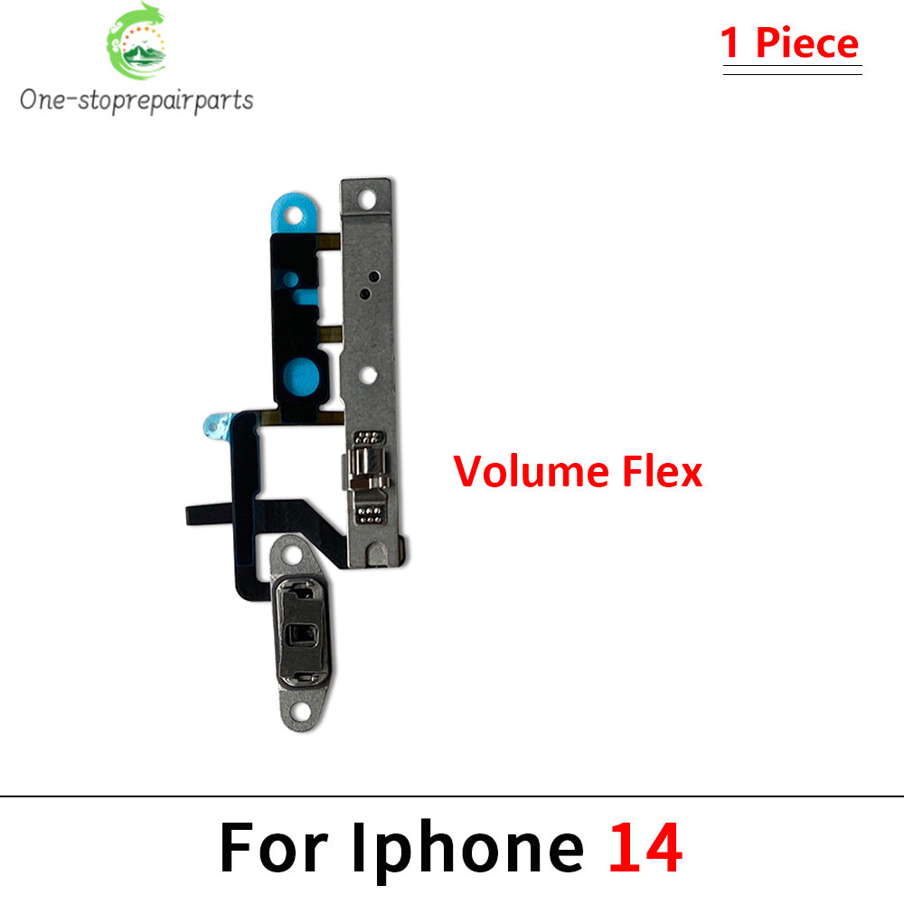 New For iPhone 13 14 15 Pro Max Mini Plus Power Volume Buttons Key Switch Flex Cable With Metal Material Replacement Parts iPhone phone repair parts
