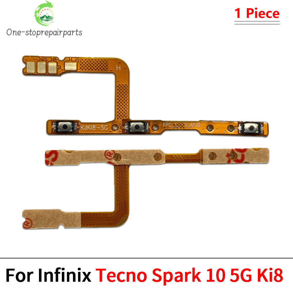 Power on off Volume Key Button Flex Cable For Infinix Tecno Spark 7 8 8C 10 10C 20 20C 30C Pro Go 2020 2022 2023 2024  infinix phone repair parts