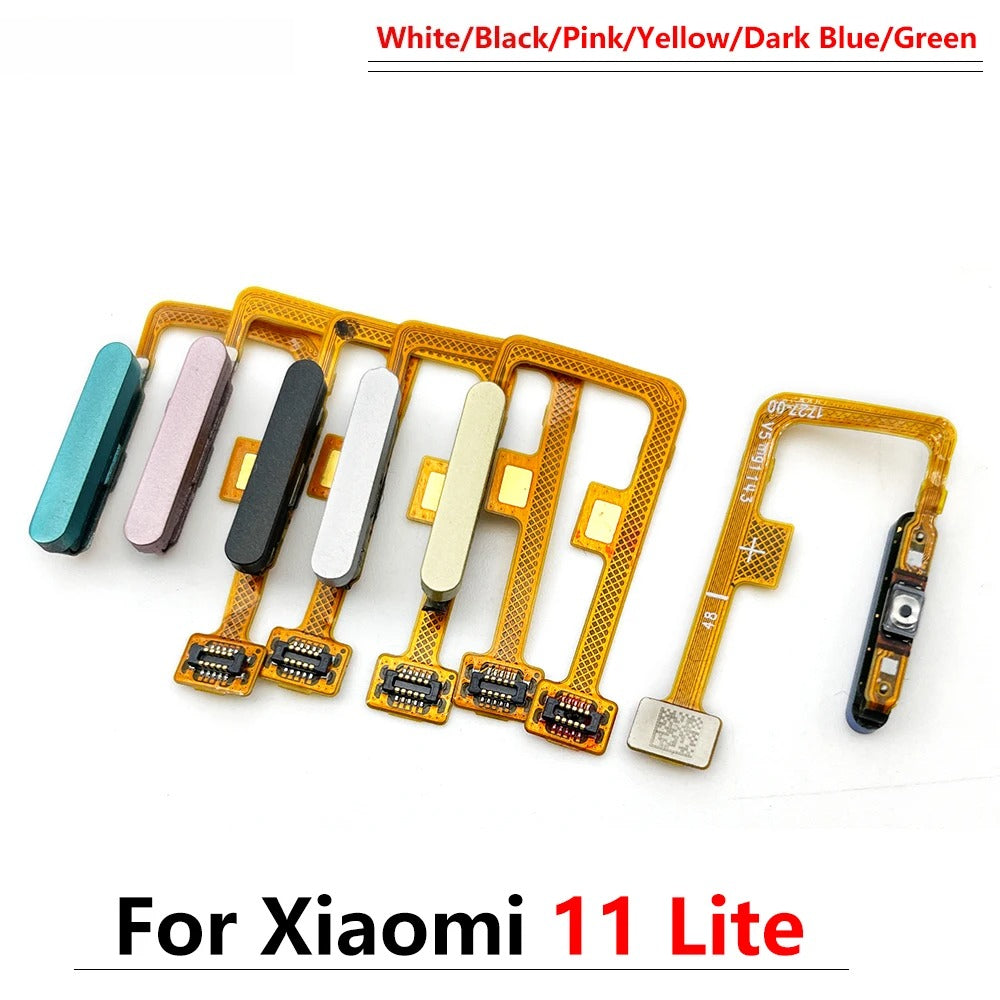 10Pcs/Lot,  Home Button FingerPrint Sensor Flex Cable Ribbon For Xiaomi Mi 11 Mi11 Lite Replacement Parts Xiaomi  Xiao mi phone repair parts