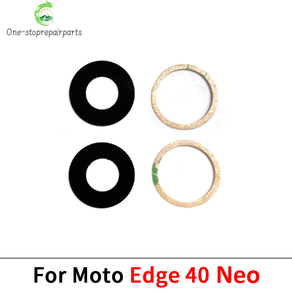 10Pcs, Camera Glass For Motorola Moto Edge 20 30 40 Pro Lite Neo Fusion Rear Back Camera glass Lens With Glue Adhesive Motorola phone repair parts
