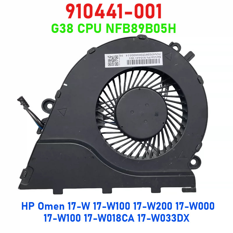 Laptop Heatsink CPU GPU Cooling fan for HP Pavilion TPN-Q174 17-ab  Omen 17-W 17-W100 17-W200 17T-W 17-X  17-ab403nf L05973-001 910441-001 45G37HSTP80 910077-001 862954-001 G38 NFB84B05H 857463-001 Notebook Cooling Radiator Heatsink HP laptop repair