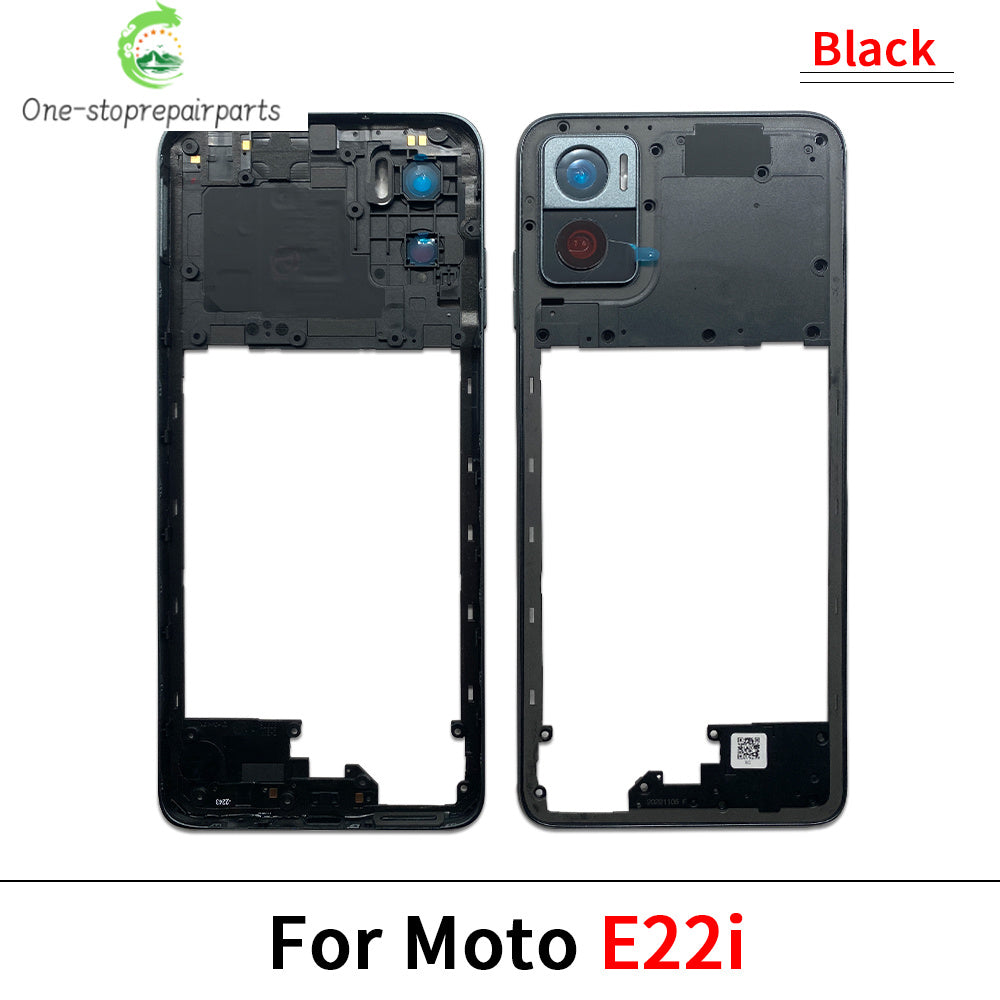 New Middle Frame Cover For Motorola For Motorola Moto E22 E32 E13 E22i Edge 20 Lite Middle Housing with Lens Frame Parts Motorola phone repair parts