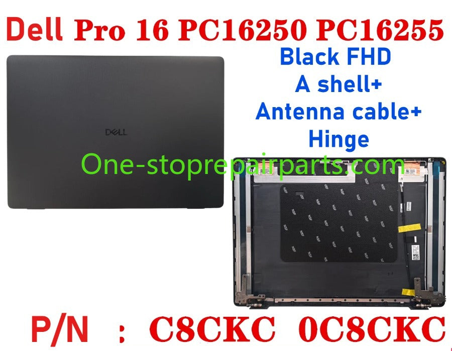 Cover case for Dell Pro 16 PC16250 PC16255 0D45TN 04TV1R 0FJ6FY 02XHM1 099TK0 02882N 0HNP7J 02XHM1 0GJX2F 0C8CKC 0964DF 0DR9PF 0HHMCK 0F9V30 0388WT 0H3K5C 0HR42X 01378G Lcd back housing bezel palmrest bottom lower cover hinge Dell laptop repair parts
