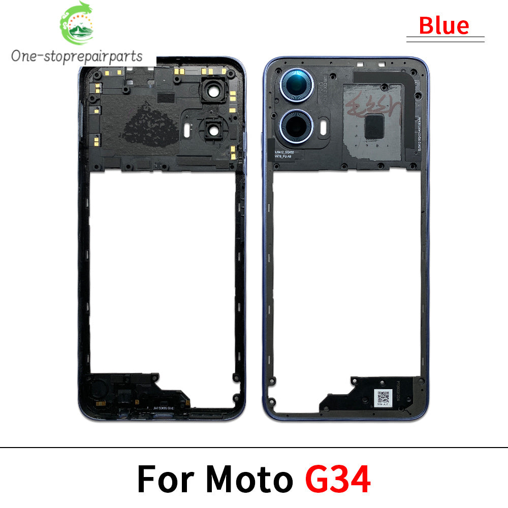 New Middle Frame Holder Housing Bezel Plate For Motorola Moto G04 G23 G34 G53 G54 G62 G72 G73 5G Replacement Repair Parts Motorola phone repair parts