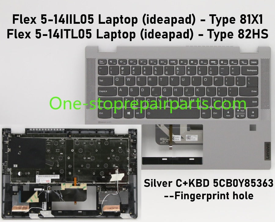 Cover case for For Lenovo ideapad Flex 5-14IIL05 5CB0Y85294 5CB0Y85291 5CB0Y85290 5CB0Y85295 Lcd back housing bezel frame upper tpcase palmrest bottom lower cover hinge Lenovo Laptop repair parts
