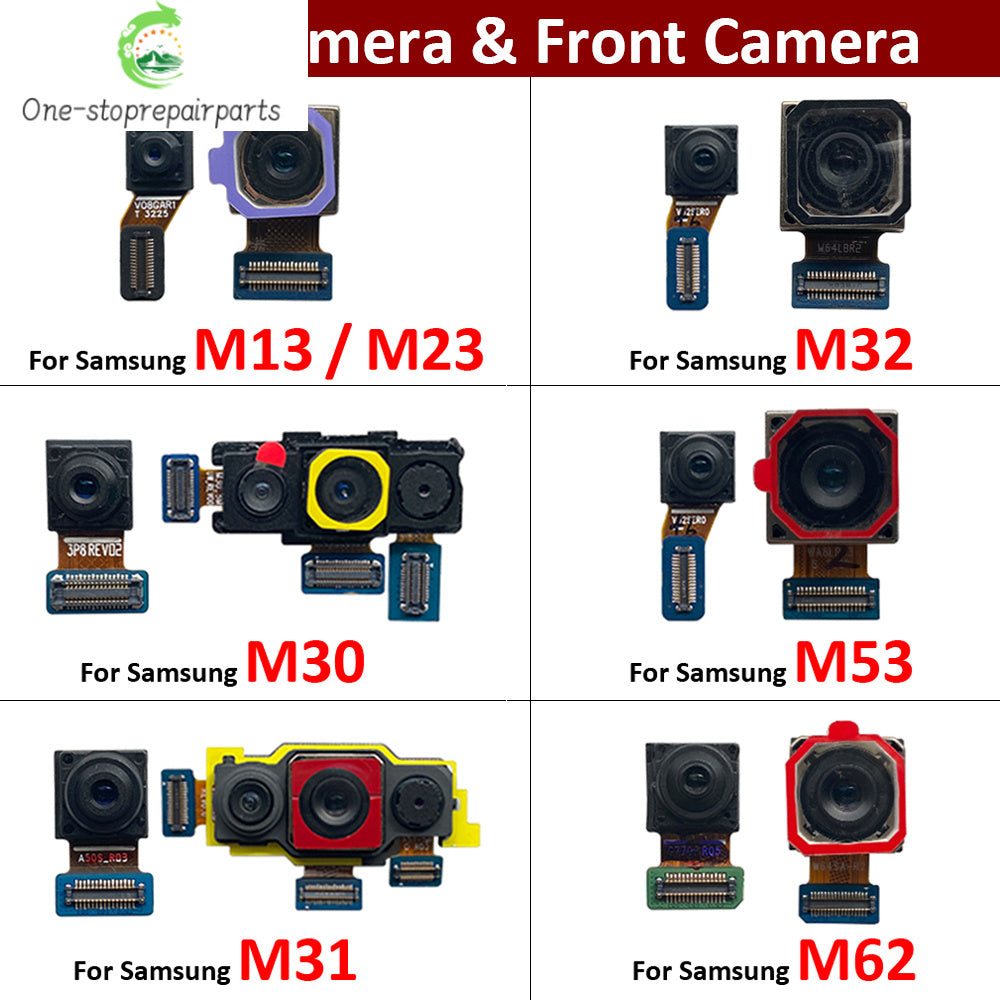 For Samsung M30 M13 M23 M53 M31 M32 M62 4G 5G Front Camera Flex With Back Rear Camera Module Flex Cable Samsung phone repair parts
