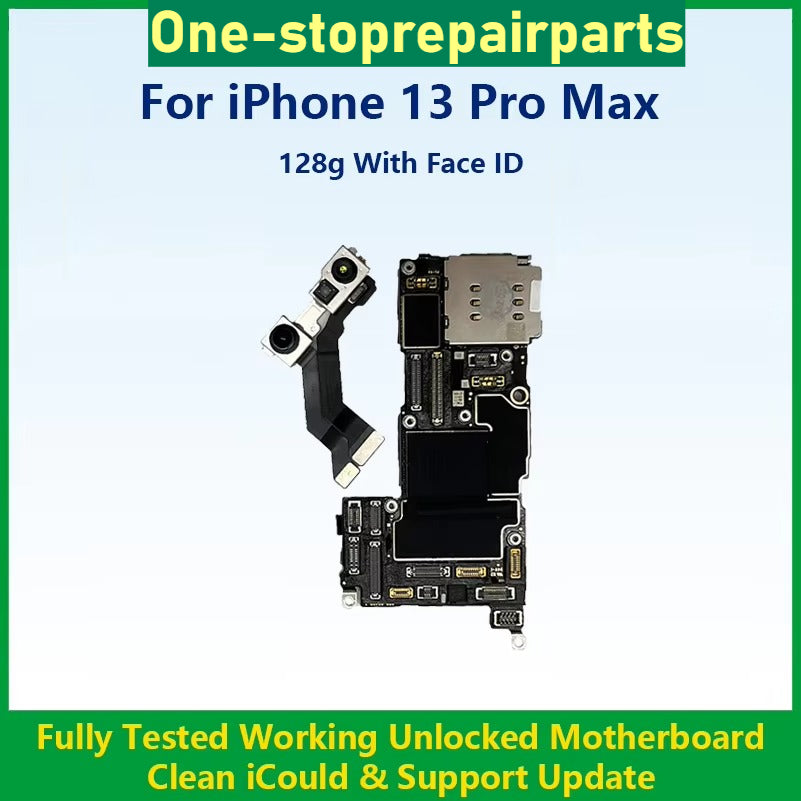 Fully Tested Working Well Motherboard For iPhone 13 Pro Max With/Without Face ID Cleaned iCloud And Support Update Logic Board iPhone phone repair parts