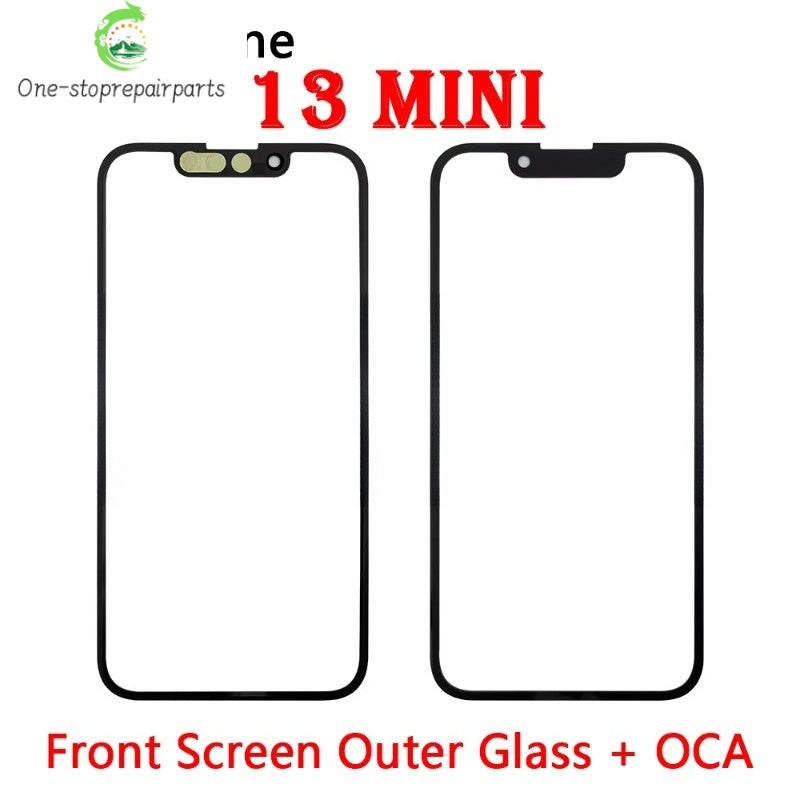 New Front Screen Outer Glass With OCA For iPhone 11 12 13 14 15 Pro Max Mini Plus Phone Repair iPhone phone repair parts