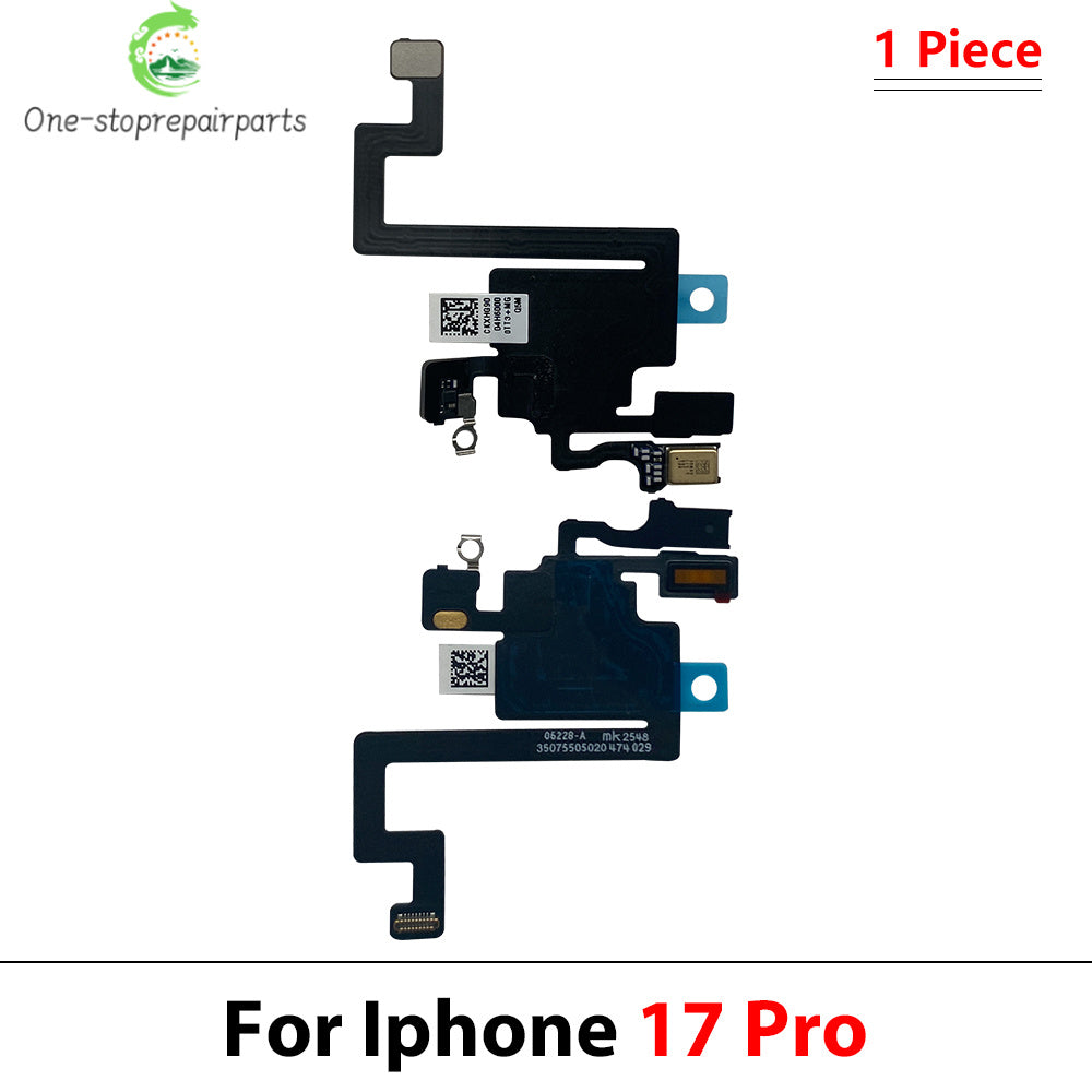 10Pcs, Earpiece Proximity Light Sensor Face Recognition Function Ribbon Flex Cable For IPhone 13 14 15 16 17 Pro Max Plus Mini iPhone phone repair parts