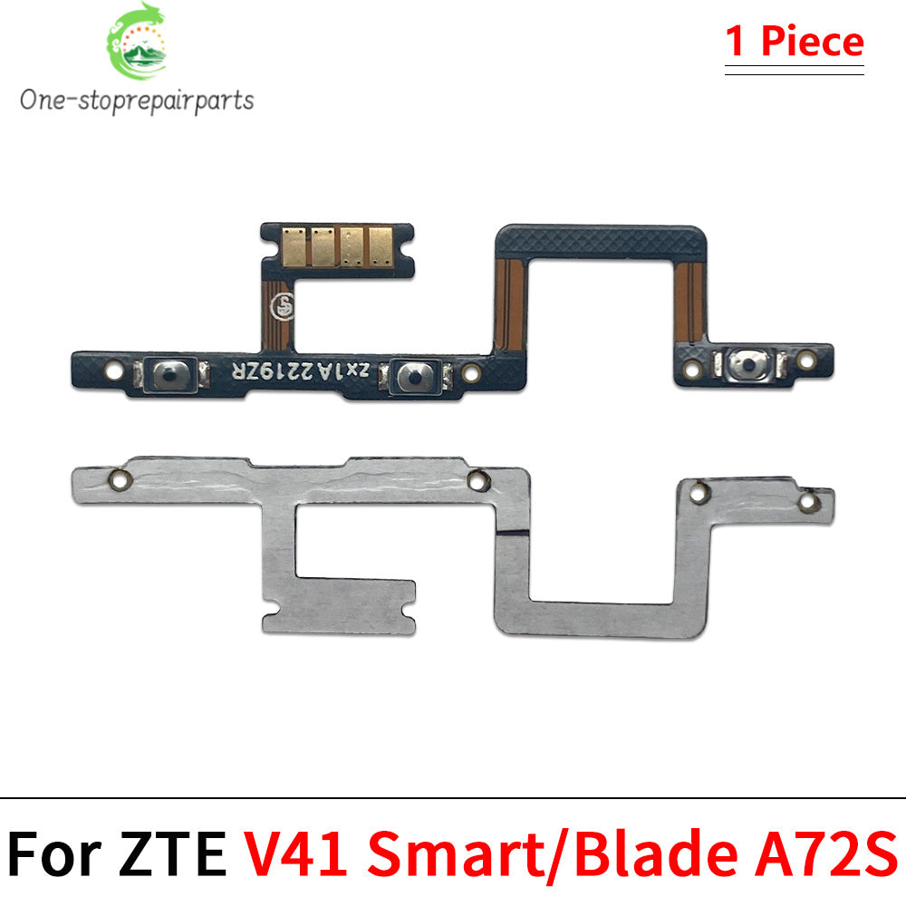 10Pcs, Power Switch On Off Button Volume Key Button Flex Cable For ZTE V30 V40 V50 V60 V41 Smart Design Vita Axon 40 50 60 Lite ZTE phone repair parts