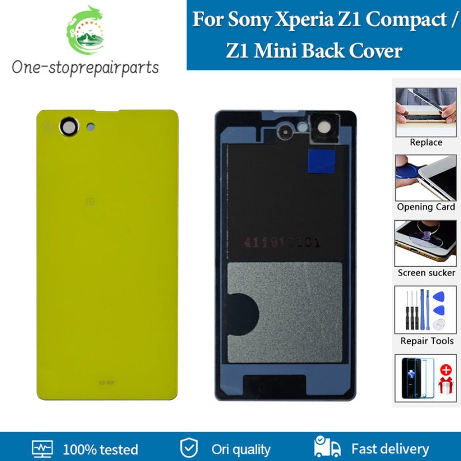 Original Back Cover For Sony Xperia Z1 Compact Back Battery Cover Door Case For Sony Xperia Z1 Mini Battery Cover Replacement Sony phone repair parts