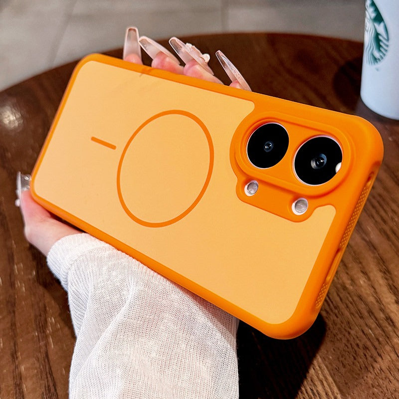 Contrasting color heat dissipation magnetic attraction For Redmi turbo5 max mobile phone case New turbo5 strong magnetic adsorption fine hole frame Redmi side heat dissipation design Soft edge shell Phone Accessories