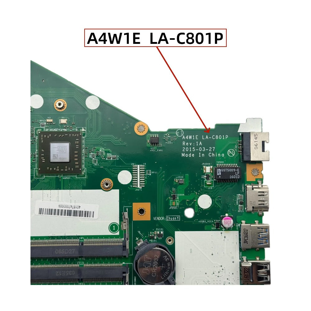 For Acer Aspire ES1-420 ES1-421 Laptop Motherboard A4W1E LA-C801P With E1-2500 A4-6210 A8-6420 CPU DDR3 NB.MY211.001 NBMY311002 Acer laptop repair parts