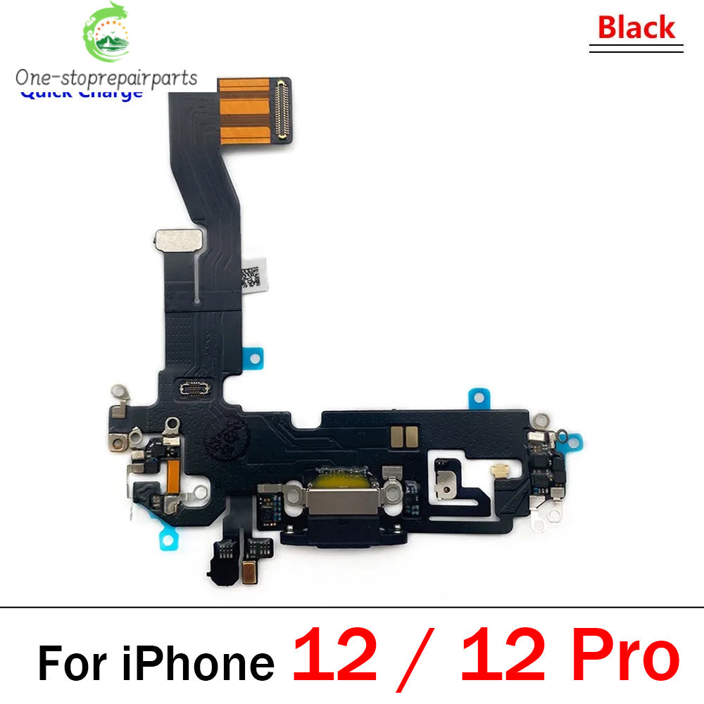 New For iPhone 11 12 13 14 15 Pro 11Pro 12Pro 13Pro Max Mini Plus USB Charger Charging Dock Port Connector Microphone Flex Cable  iPhone phone repair parts